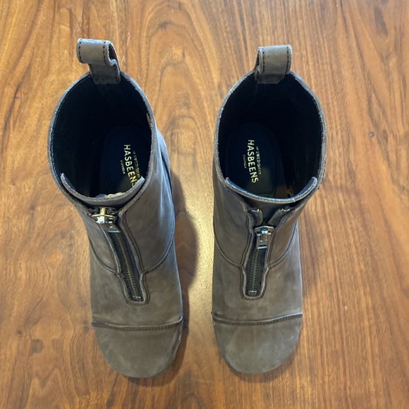 Swedish Hasbeens Grung Boot Chocolate Brown Nubuck - Picture 4 of 5